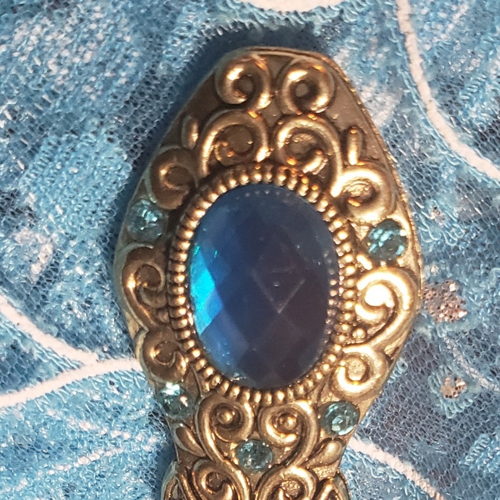 💙 Replica Vintage Blue Crystal Hair Hat Pin